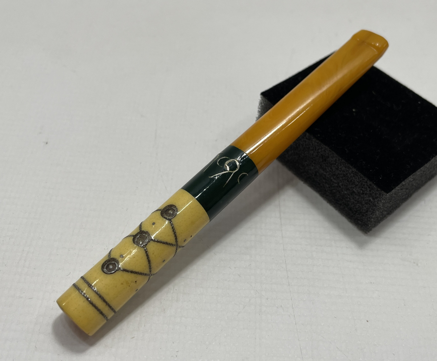 OSMANLI DÖNEMİ AFYON İŞİ ÜZERİ OSMANLICA YAZILI SİGARA AĞIZLIĞI