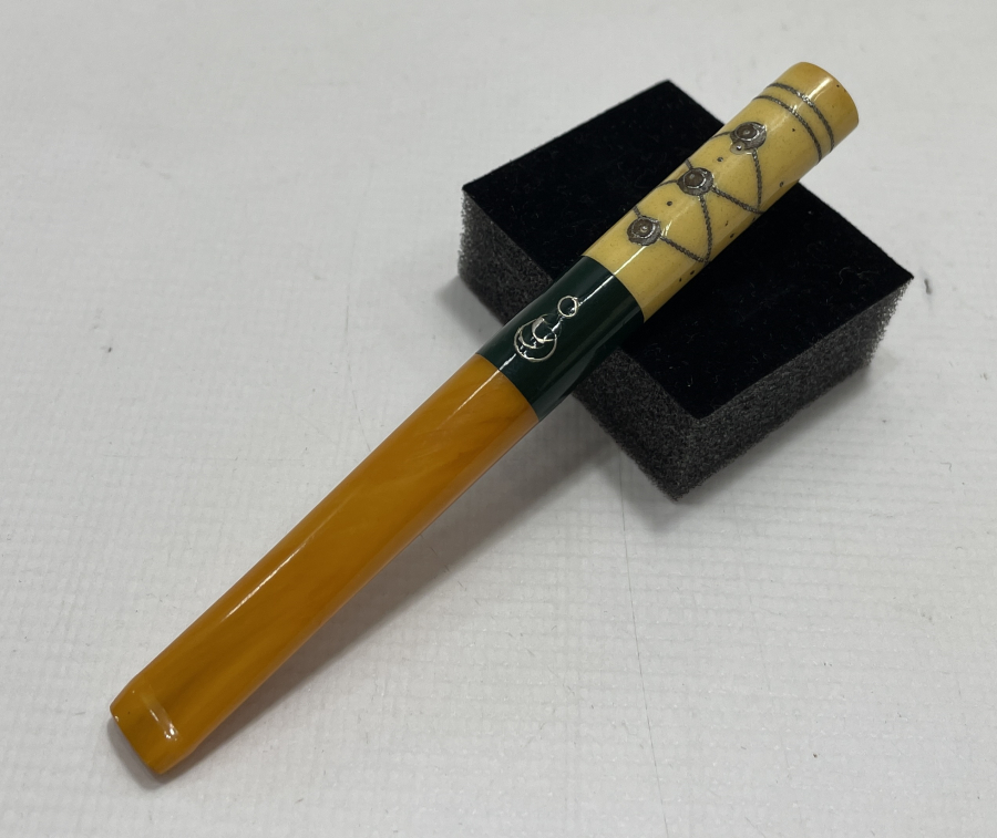 OSMANLI DÖNEMİ AFYON İŞİ ÜZERİ OSMANLICA YAZILI SİGARA AĞIZLIĞI