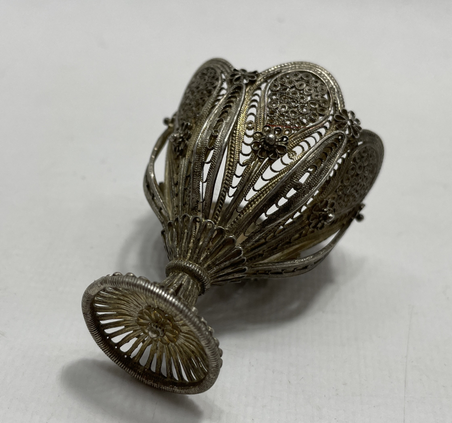 OSMANLI DÖNEMİ GÜVERSE VE TELKARİ İŞÇİLİKLİ ÇOK NADİR FİNCAN ZARFI