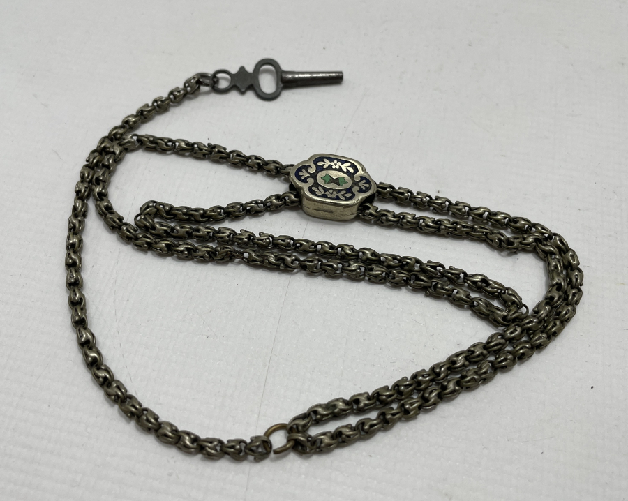 OSMANLI DÖNEMİ SÜRGÜSÜ MİNELİ CEP SAATLERİ İÇİN GÜMÜŞ ARNAVUT ZİNCİRİ