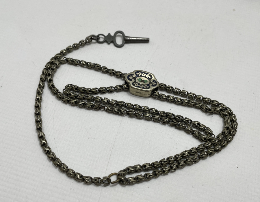 OSMANLI DÖNEMİ SÜRGÜSÜ MİNELİ CEP SAATLERİ İÇİN GÜMÜŞ ARNAVUT ZİNCİRİ