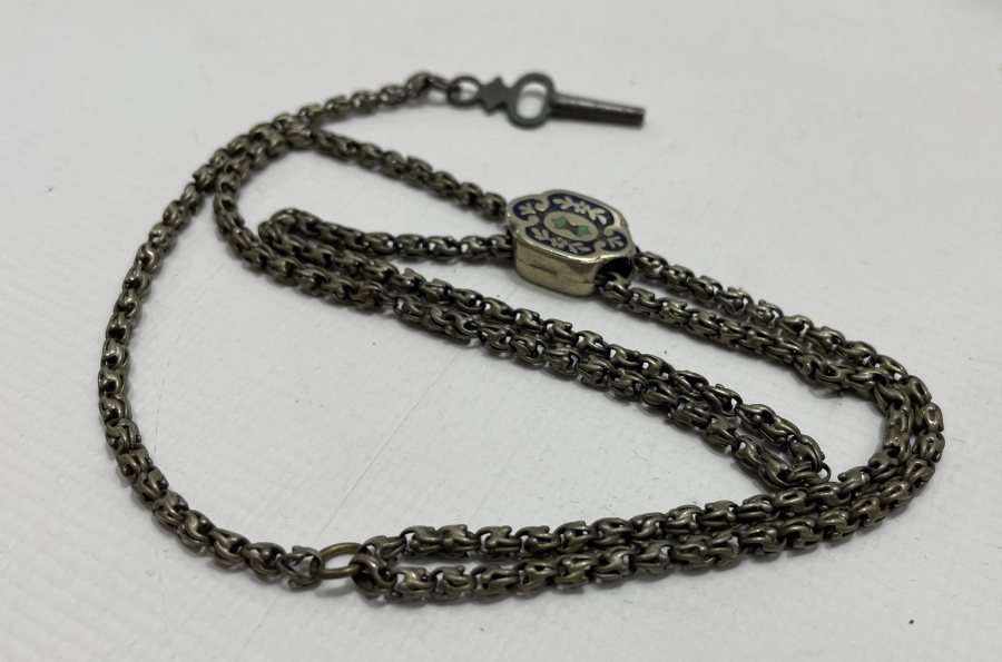 OSMANLI DÖNEMİ SÜRGÜSÜ MİNELİ CEP SAATLERİ İÇİN GÜMÜŞ ARNAVUT ZİNCİRİ