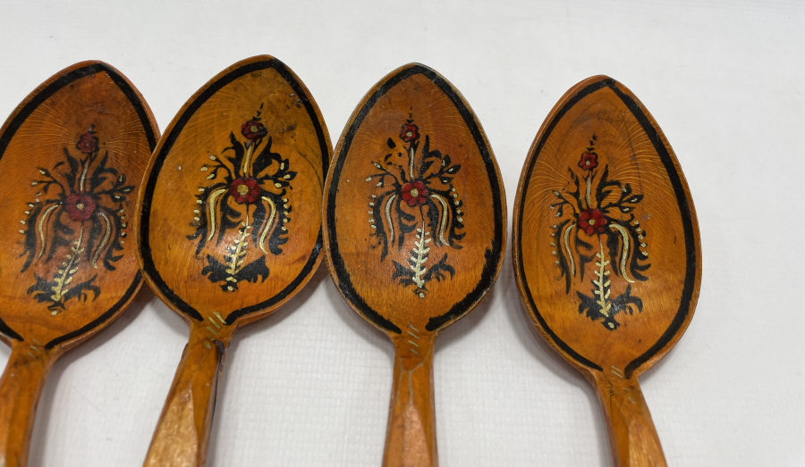 OSMANLI DÖNEMİ ÜZERİ İŞLEMELİ AHŞAP KAŞIK TAKIMI