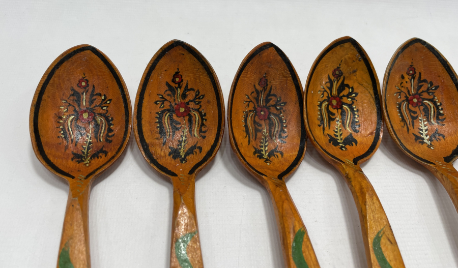 OSMANLI DÖNEMİ ÜZERİ İŞLEMELİ AHŞAP KAŞIK TAKIMI