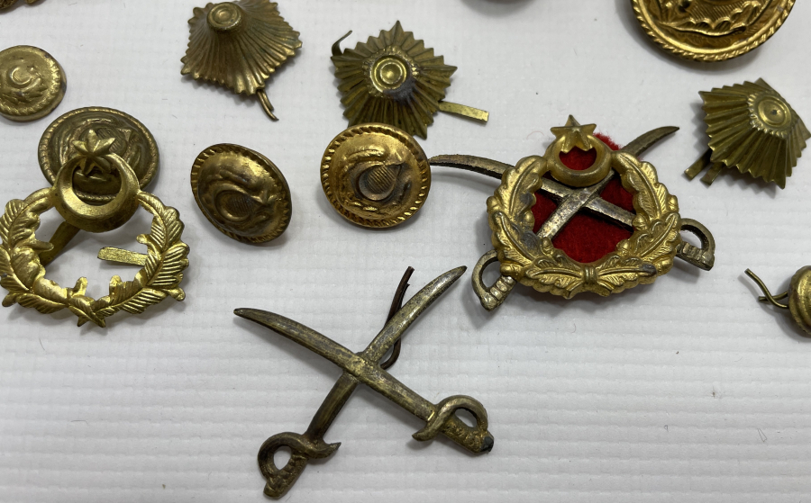 ANTİKA SUBAY BRÖVE ROZET VE KOKART LOTU