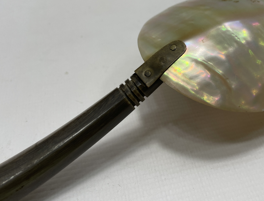 OSMANLI DÖNEMİ SEDEF VE BOYNUZDAN MAMUL TEKKE İŞİ BÜYÜK BOY HOŞAF KAŞIĞI