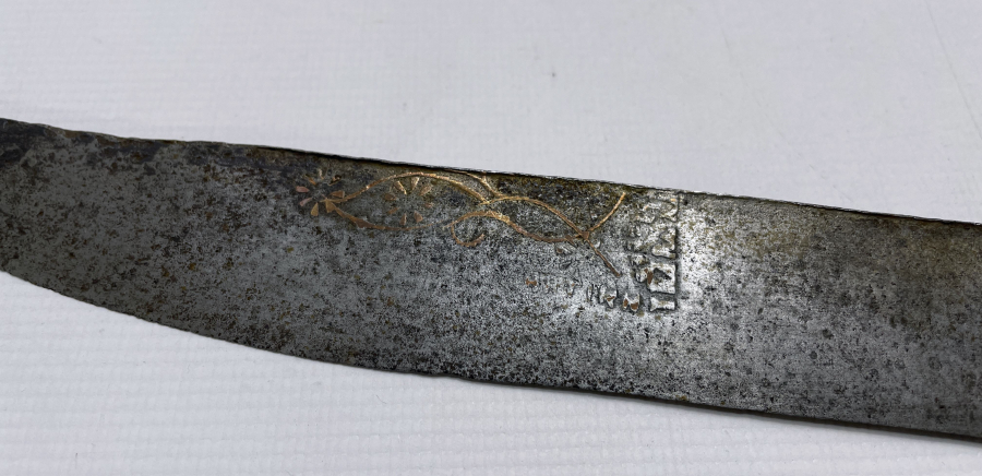 ÜZERİ ALTIN ÇAKMALI VE SAPI KARTAL FORMLU ÇERKES İŞİ KURBAN BIÇAĞI