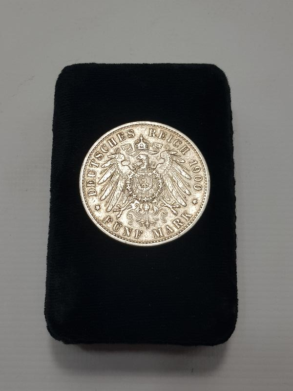 1900 TARİHLİ NADİR GÜMÜŞ 5 MARK 