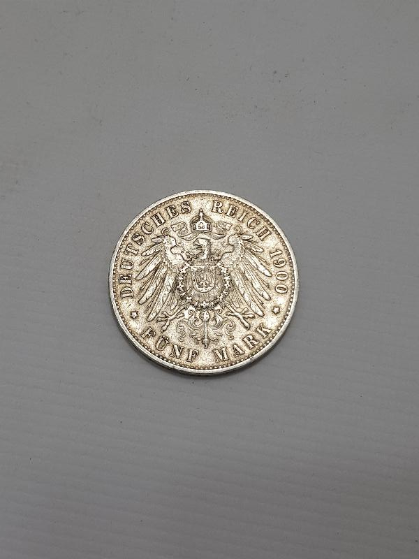 1900 TARİHLİ NADİR GÜMÜŞ 5 MARK 