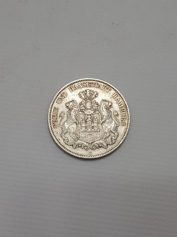 1900 TARİHLİ NADİR GÜMÜŞ 5 MARK 