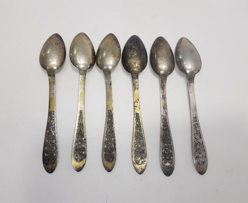 OSMANLI DÖNEMİ İZMİR İŞİ GÜMÜŞ TATLI KAŞIĞI SETİ 