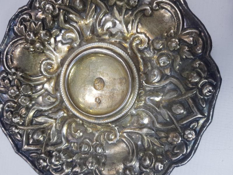 OSMANLI TUĞRALI VE SAH DAMGALI GÜMÜŞ FİNCAN ZARFI TABAĞI 