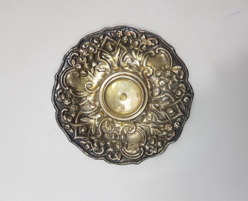 OSMANLI TUĞRALI VE SAH DAMGALI GÜMÜŞ FİNCAN ZARFI TABAĞI 