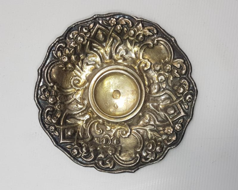 OSMANLI TUĞRALI VE SAH DAMGALI GÜMÜŞ FİNCAN ZARFI TABAĞI 