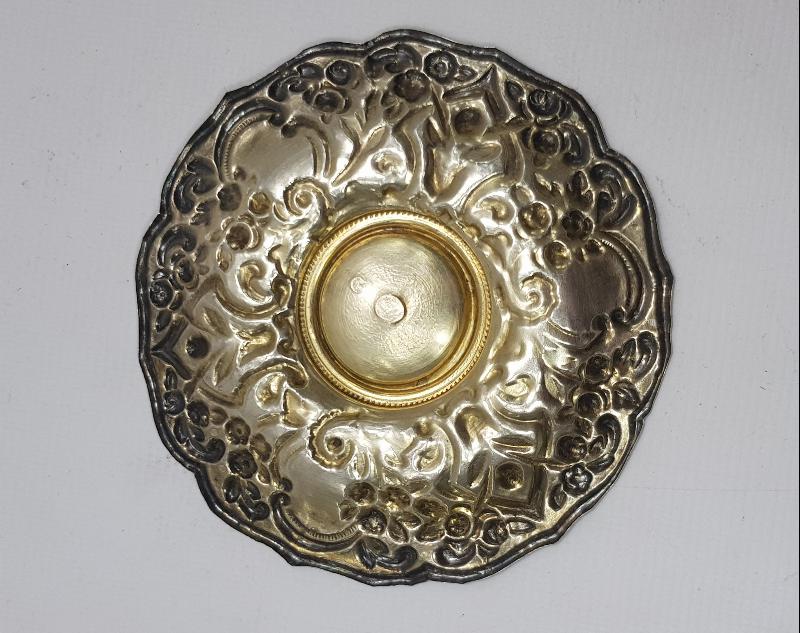 OSMANLI TUĞRALI VE SAH DAMGALI GÜMÜŞ FİNCAN ZARFI TABAĞI 