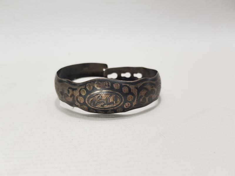 OSMANLICA ESKİŞEHİR YAZILI SAVATLI GÜMÜŞ BİLEZİK