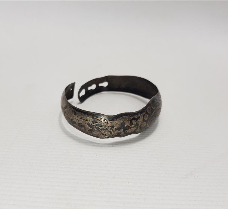 OSMANLICA ESKİŞEHİR YAZILI SAVATLI GÜMÜŞ BİLEZİK