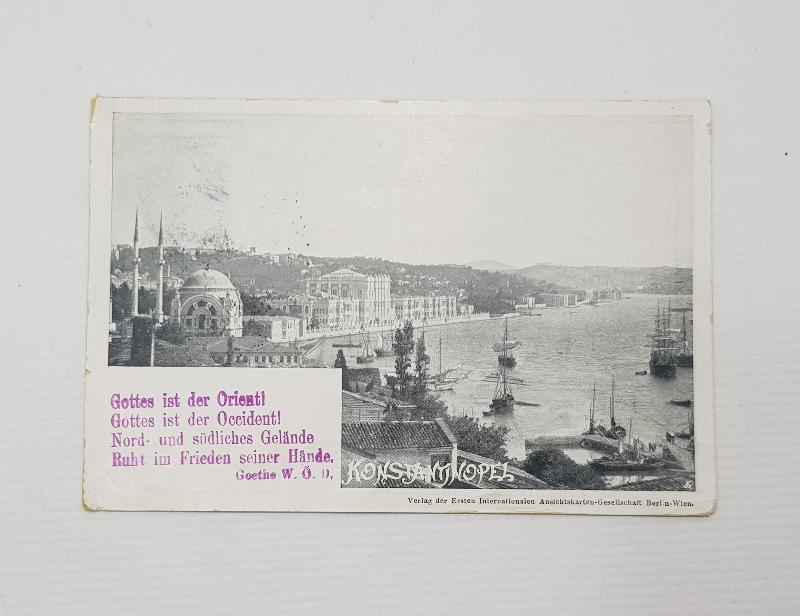 1898 POSTADAN GEÇMİŞ NADİR DOLMABAHÇE VE BOĞAZ KARTPOSTLI 