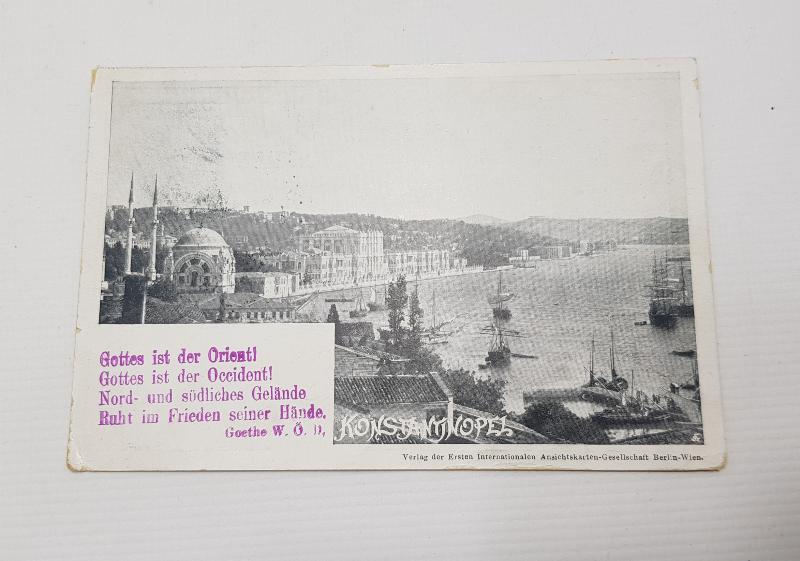 1898 POSTADAN GEÇMİŞ NADİR DOLMABAHÇE VE BOĞAZ KARTPOSTLI 