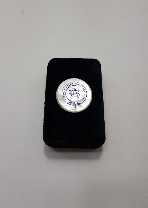 OSMANLI DÖNEMİ RUMCA CONSTANTINOPLE YAZILI SEDEF JETON 