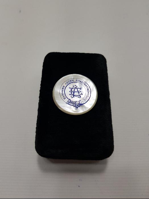 OSMANLI DÖNEMİ RUMCA CONSTANTINOPLE YAZILI SEDEF JETON 