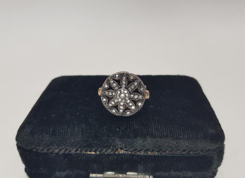 OSMANLI YILDIZI FORMLU PIRLANTA YÜZÜK