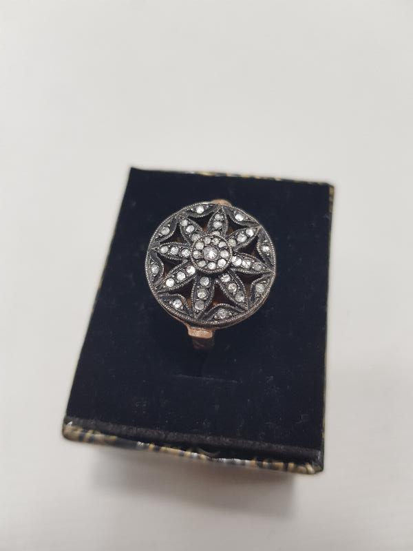 OSMANLI YILDIZI FORMLU PIRLANTA YÜZÜK