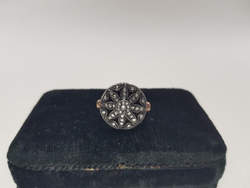 OSMANLI YILDIZI FORMLU PIRLANTA YÜZÜK