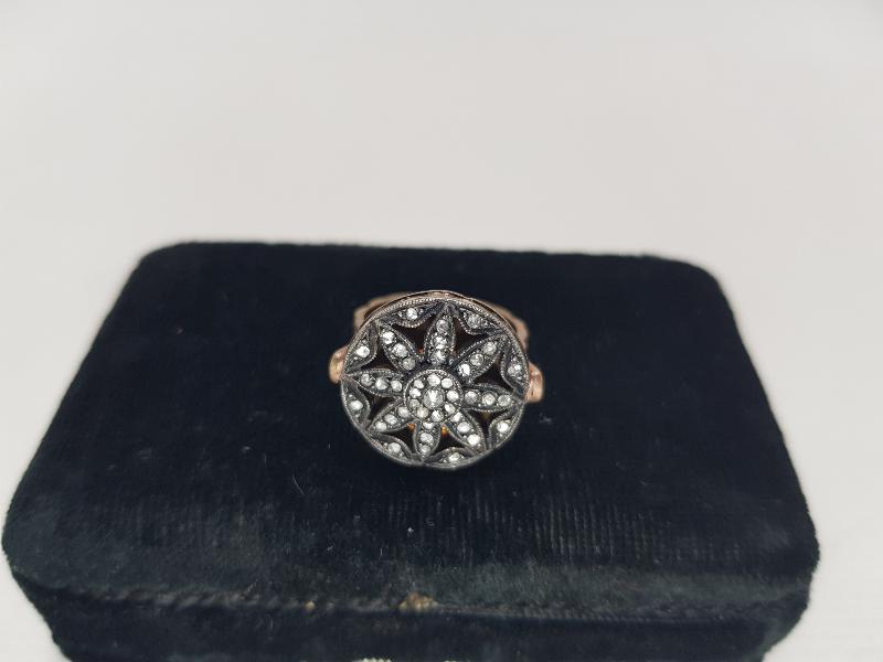 OSMANLI YILDIZI FORMLU PIRLANTA YÜZÜK