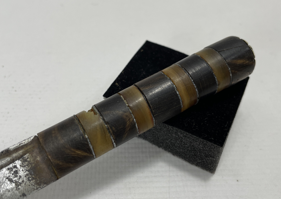 OSMANLI DÖNEMİ ÇOK NADİR FORMDA ÇERKES İŞİ ÇİZME KAMASI - SALLAMASI