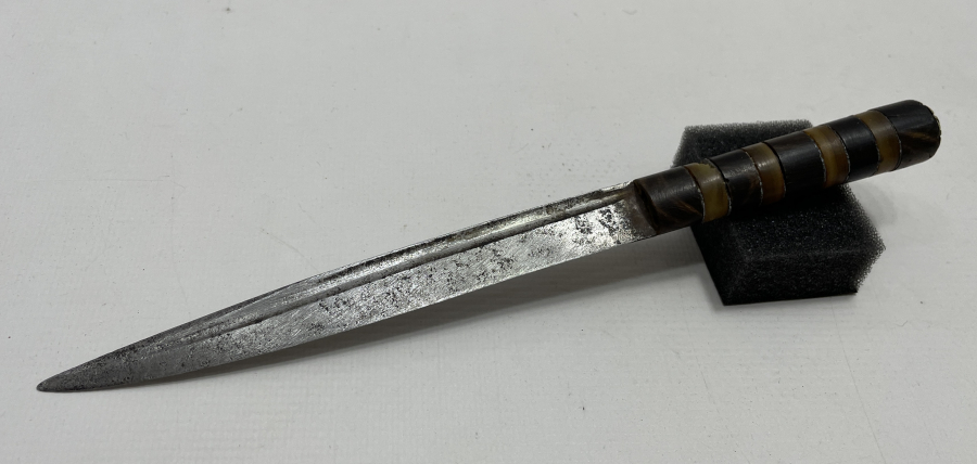 OSMANLI DÖNEMİ ÇOK NADİR FORMDA ÇERKES İŞİ ÇİZME KAMASI - SALLAMASI