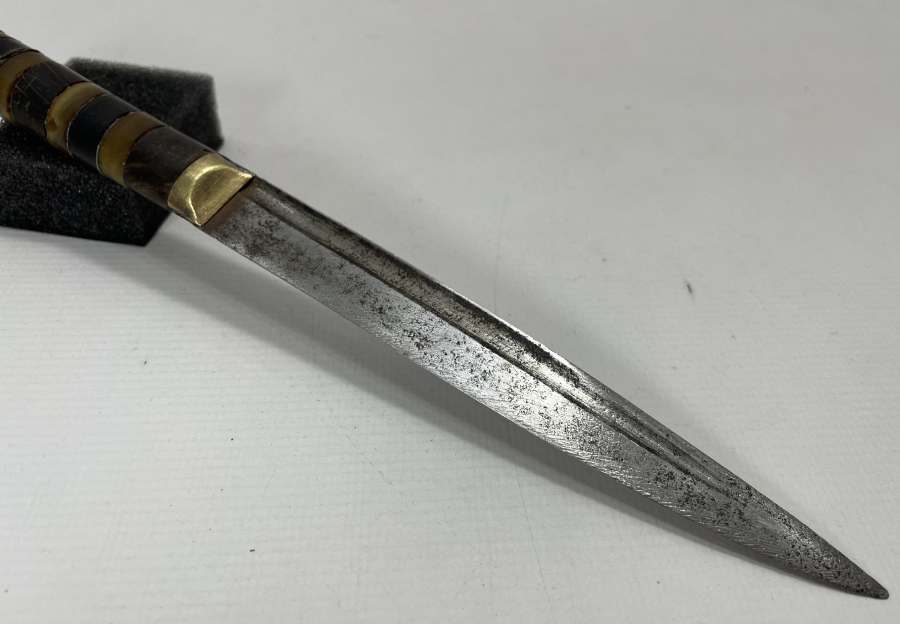 OSMANLI DÖNEMİ ÇOK NADİR FORMDA ÇERKES İŞİ ÇİZME KAMASI - SALLAMASI