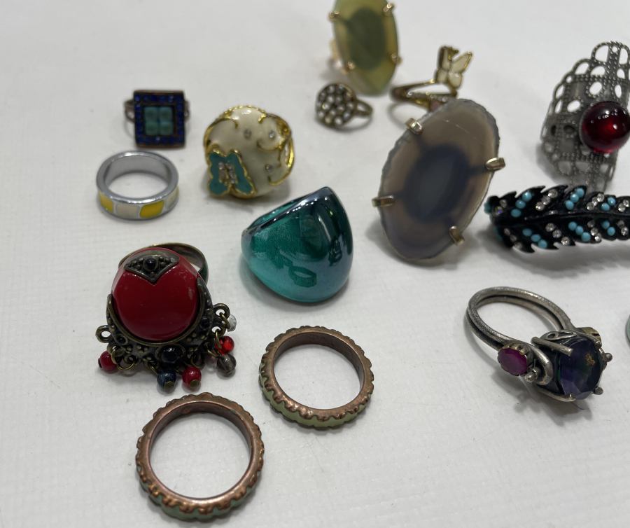 15 ADET ANTİKA BİJUTERİ YÜZÜK LOTU