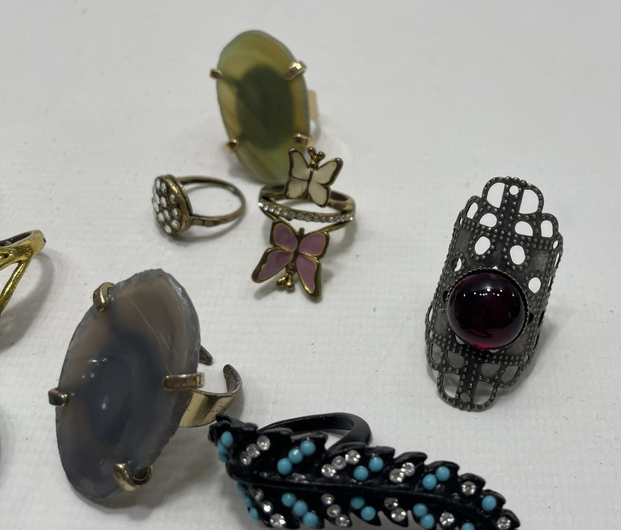 15 ADET ANTİKA BİJUTERİ YÜZÜK LOTU