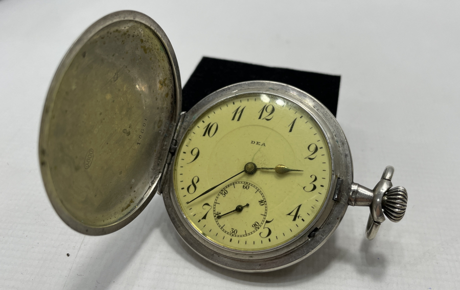 1900 BAŞLARI AVCI KASA GÜMÜŞ CEP SAATİ