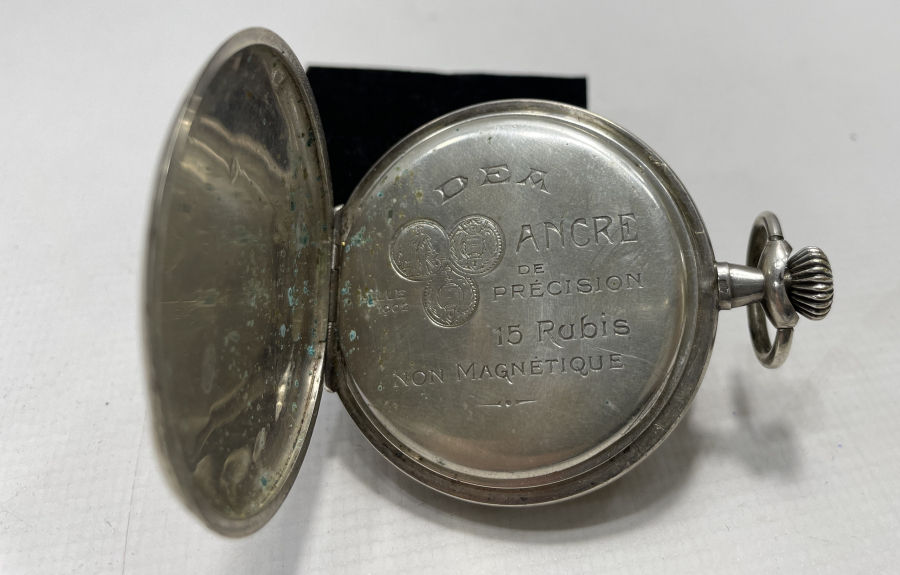 1900 BAŞLARI AVCI KASA GÜMÜŞ CEP SAATİ