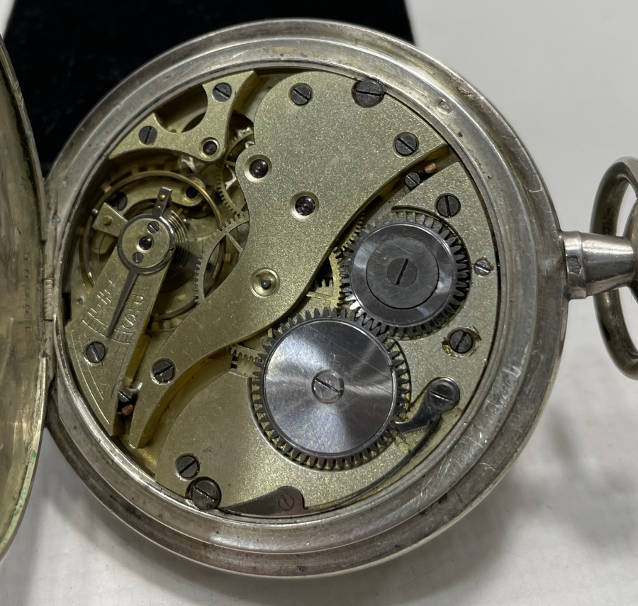 1900 BAŞLARI AVCI KASA GÜMÜŞ CEP SAATİ