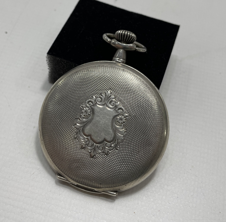 1900 BAŞLARI AVCI KASA GÜMÜŞ CEP SAATİ