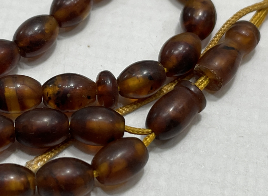 ANTİKA DAMLA KEHRİBARDAN MAMUL TESBİH