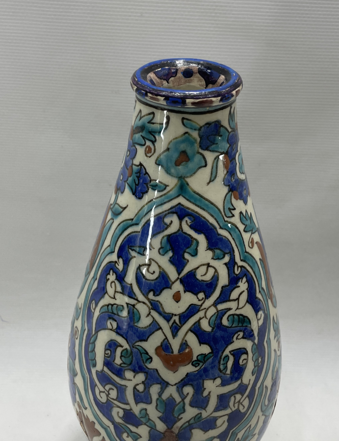 BÜYÜK BOY KÜTAHYA YAPIMI USTA İŞİ LALEDAN - VAZO