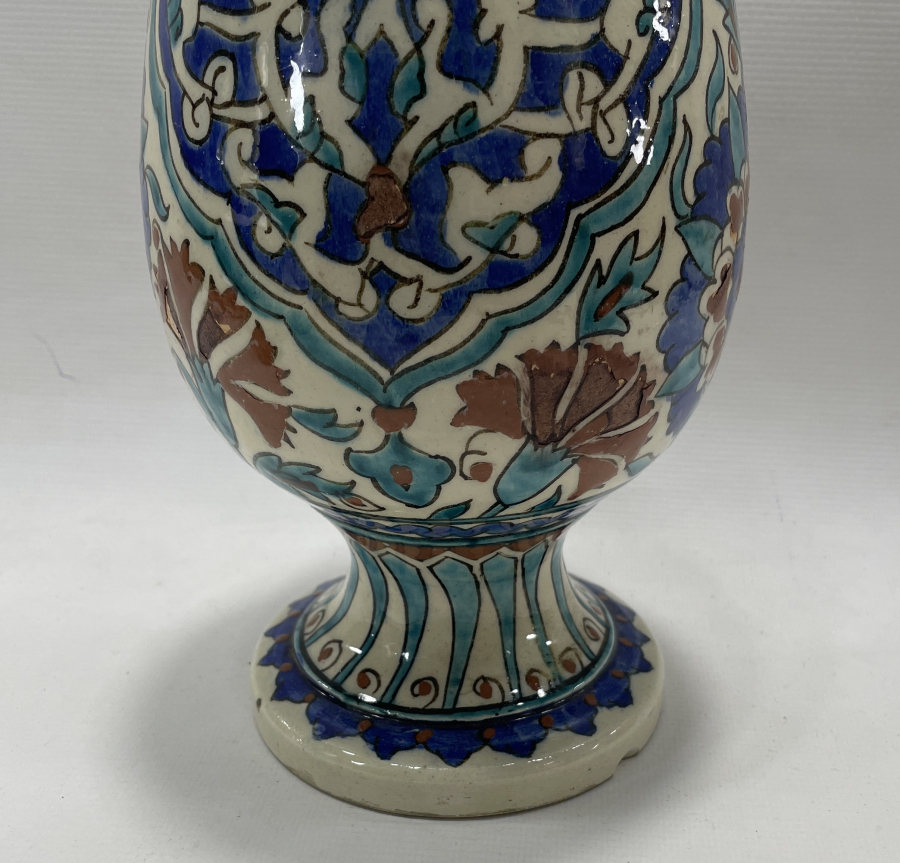 BÜYÜK BOY KÜTAHYA YAPIMI USTA İŞİ LALEDAN - VAZO