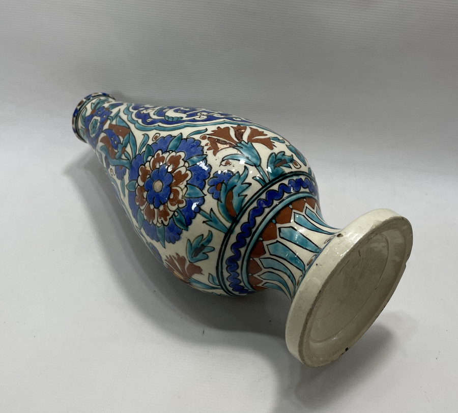 BÜYÜK BOY KÜTAHYA YAPIMI USTA İŞİ LALEDAN - VAZO