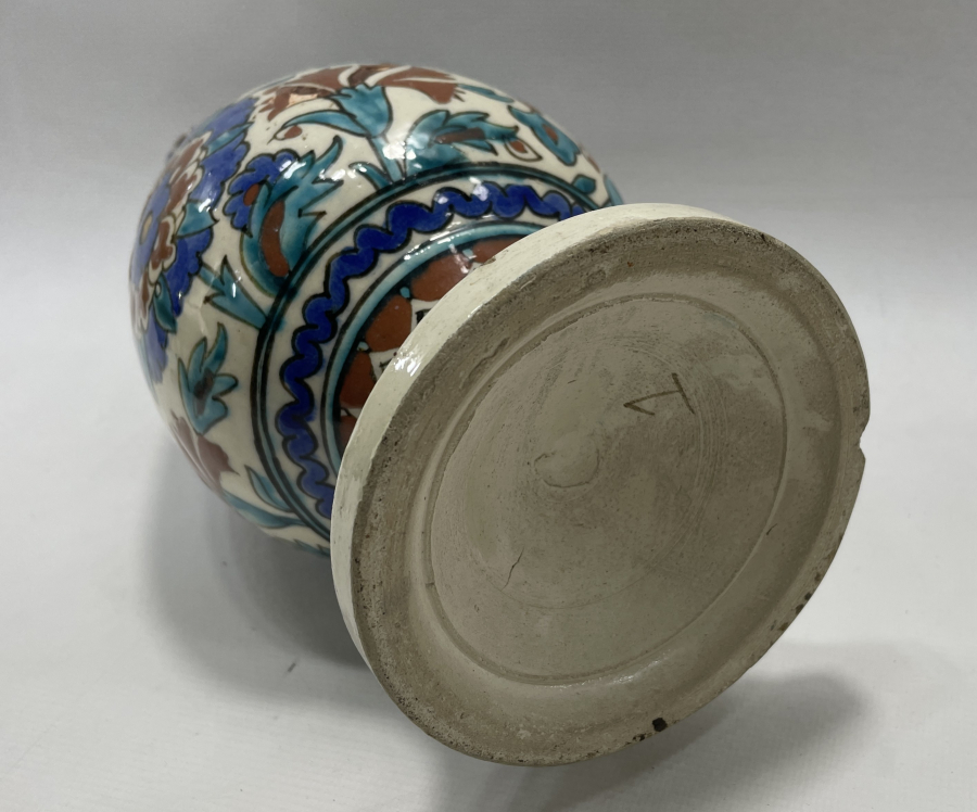 BÜYÜK BOY KÜTAHYA YAPIMI USTA İŞİ LALEDAN - VAZO