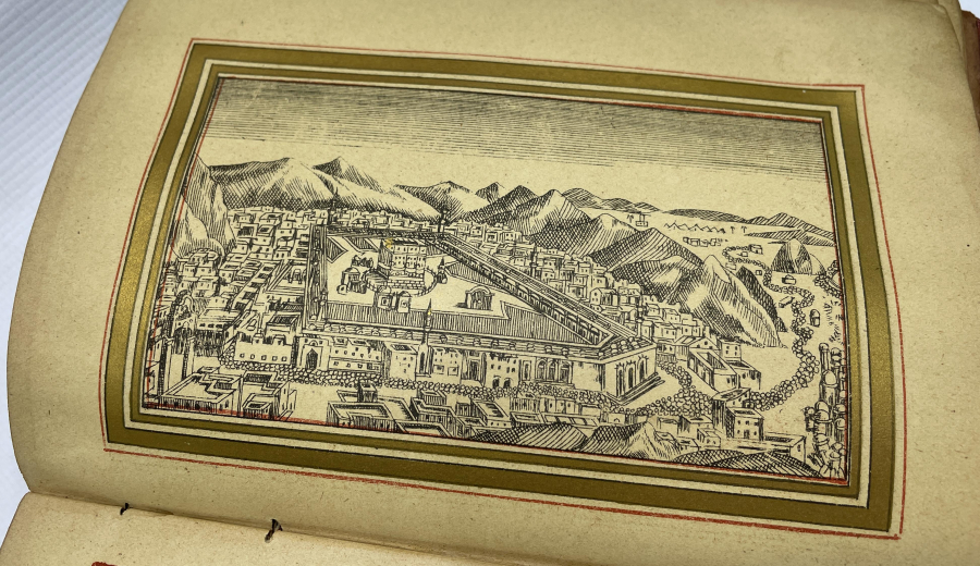 OSMANLI DÖNEMİ TAMAMI ALTIN VARAKLI MEKKE VE MEDİNE GÖRSELLERİ BULUNAN DELAİL-İ HAYRAT