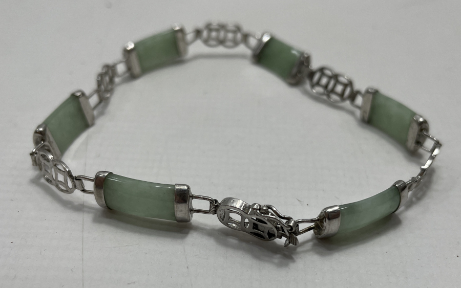 ÖZEL YAPIM DUMANLI KUVARS TAŞLI GÜMÜŞ BİLEKLİK