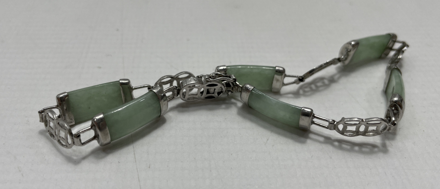 ÖZEL YAPIM DUMANLI KUVARS TAŞLI GÜMÜŞ BİLEKLİK