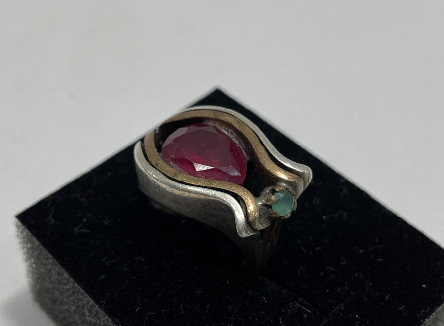 ÖZEL YAPIM LALE FORMUNDA GÜMÜŞ YÜZÜK