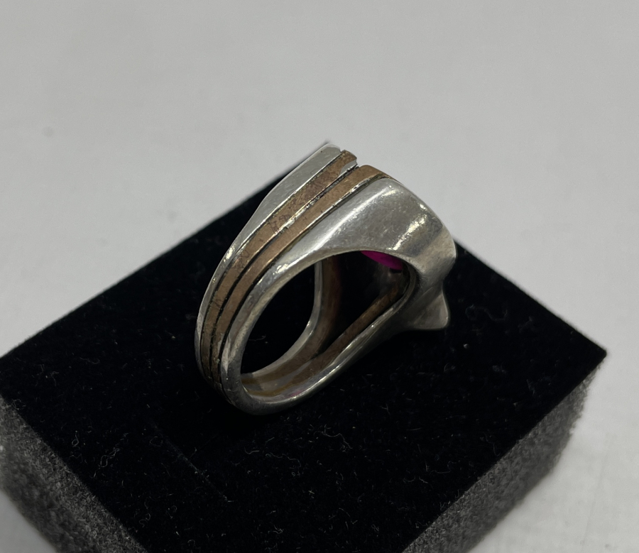 ÖZEL YAPIM LALE FORMUNDA GÜMÜŞ YÜZÜK