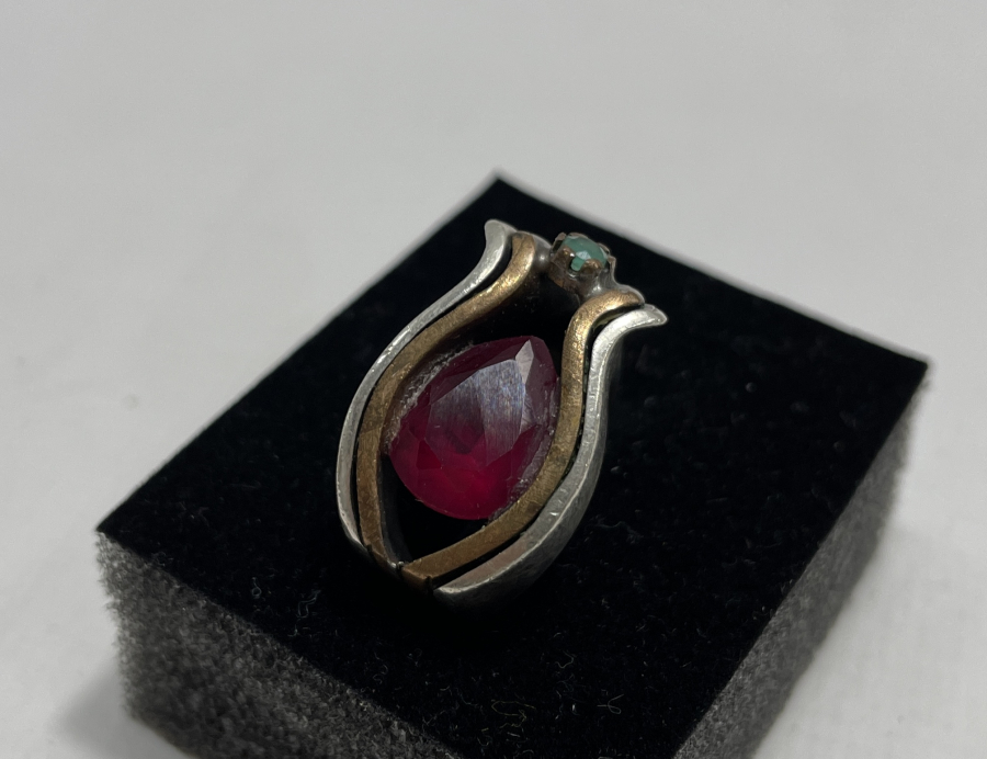 ÖZEL YAPIM LALE FORMUNDA GÜMÜŞ YÜZÜK