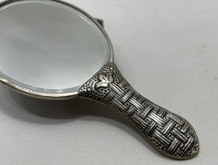 ANTİKA GÜMÜŞ EL AYNASI